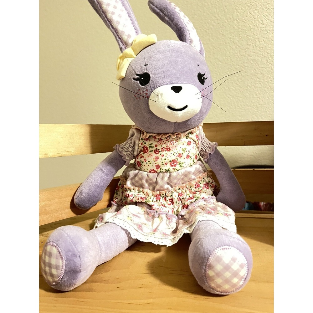 Matilda Jane Enchanted Garden Purple Bunny Rabbit Plush Stuffed Animal New